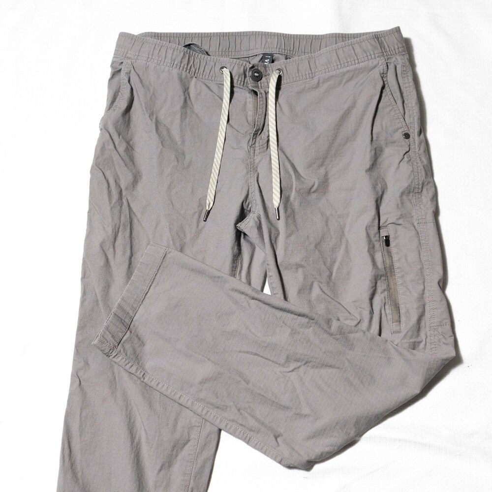 Vuori Pants Womens XL Gray Ripstop Stretch Drawstring Casual Travel Lightweight - Picture 1 of 11